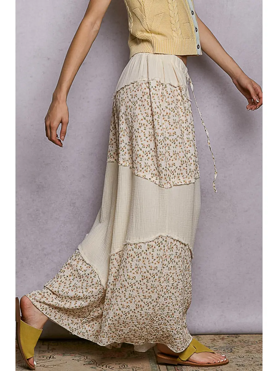 POL Floral Flowy Contrast Pants