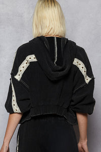 POL Black Stud ZIp Up