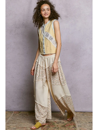 POL Floral Flowy Contrast Pants