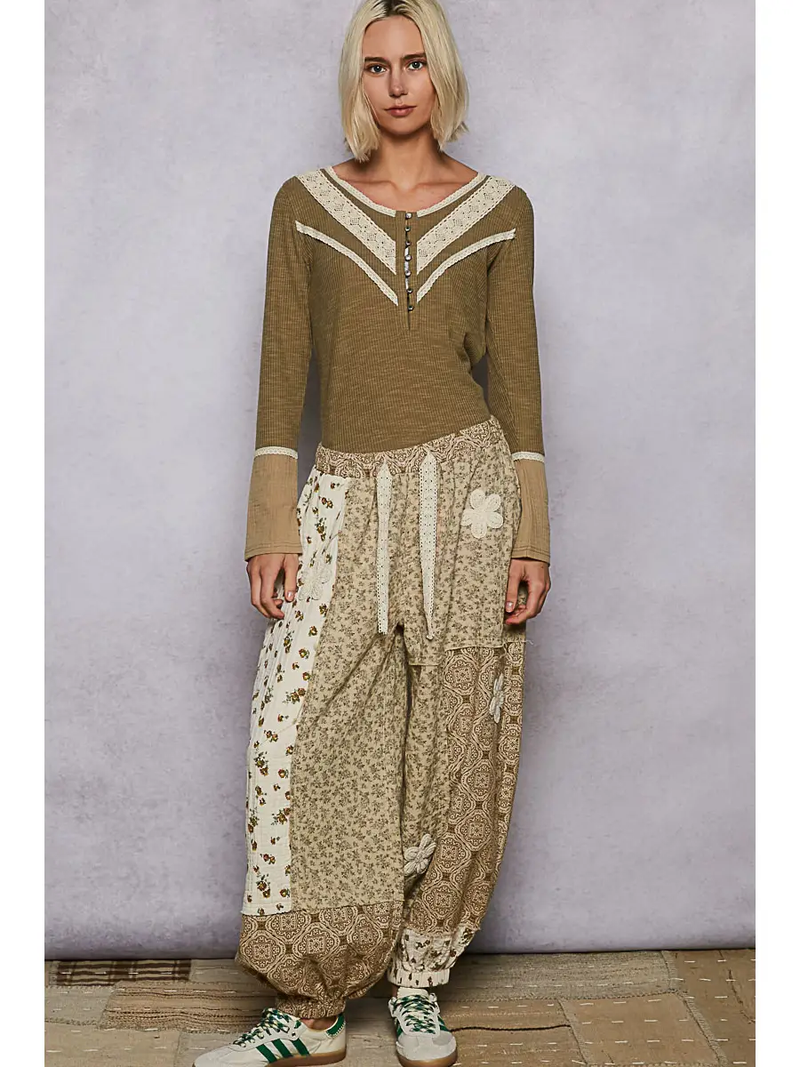 POL Olive Ribbed Thermal