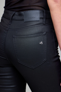 Black Coated Flare Jeans
