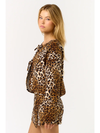 Quilted Leopard Cardigan