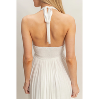 White Halter Maxi