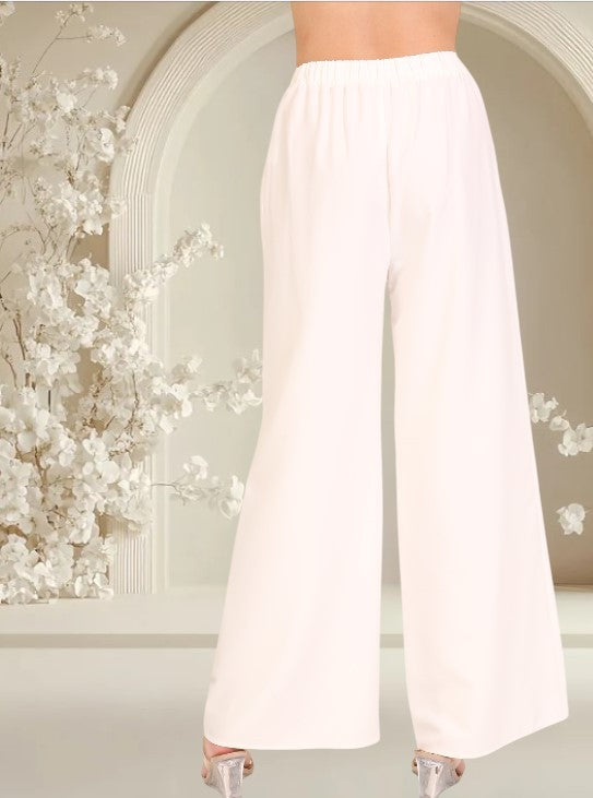 White Wide Leg Pants