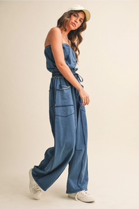 Strapless Barrel Jumpsuit