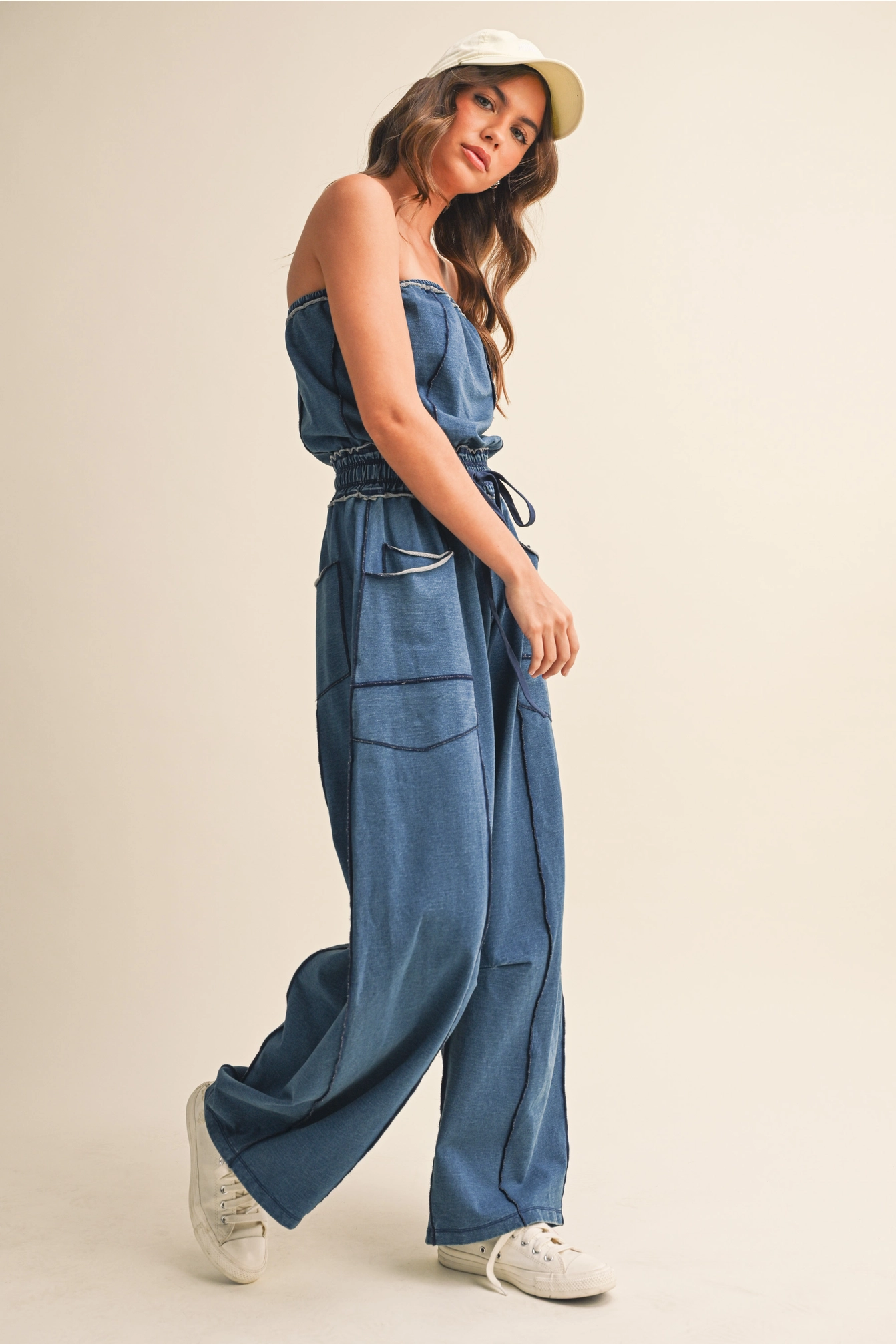 Strapless Barrel Jumpsuit