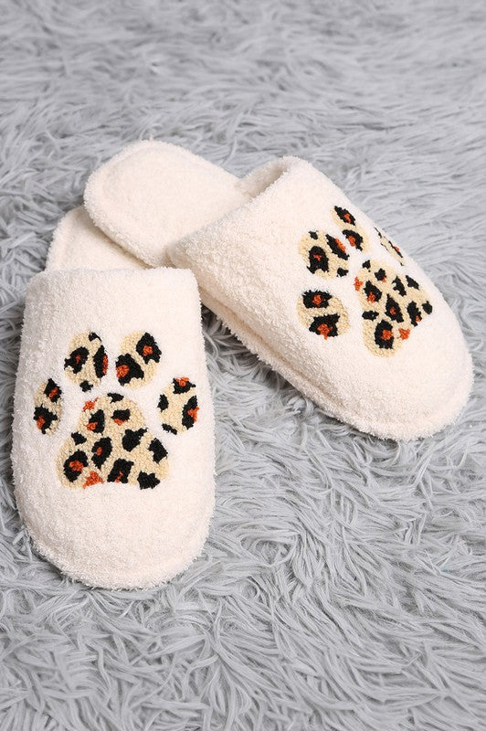 Leopard Paw Slippers