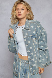POL Denim Star Shacket