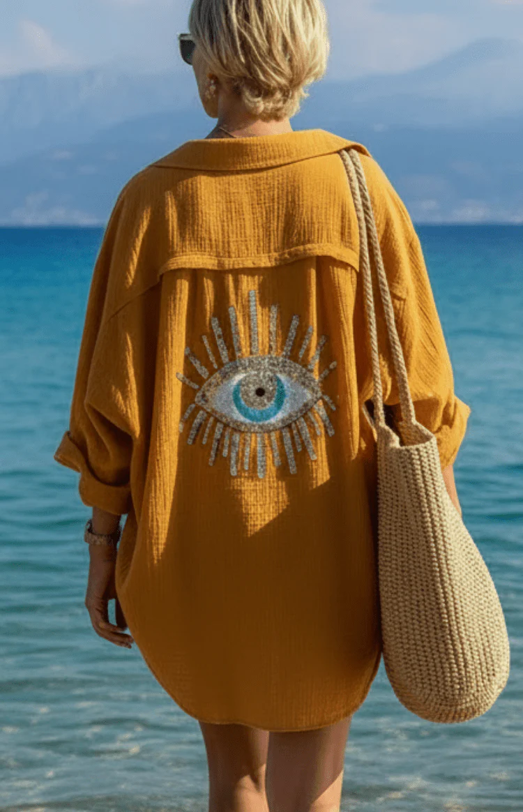 Dandelion Evil Eye Button Down