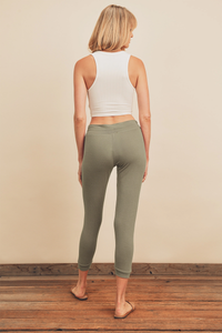 Olive Soft Knit Drawstring Joggers