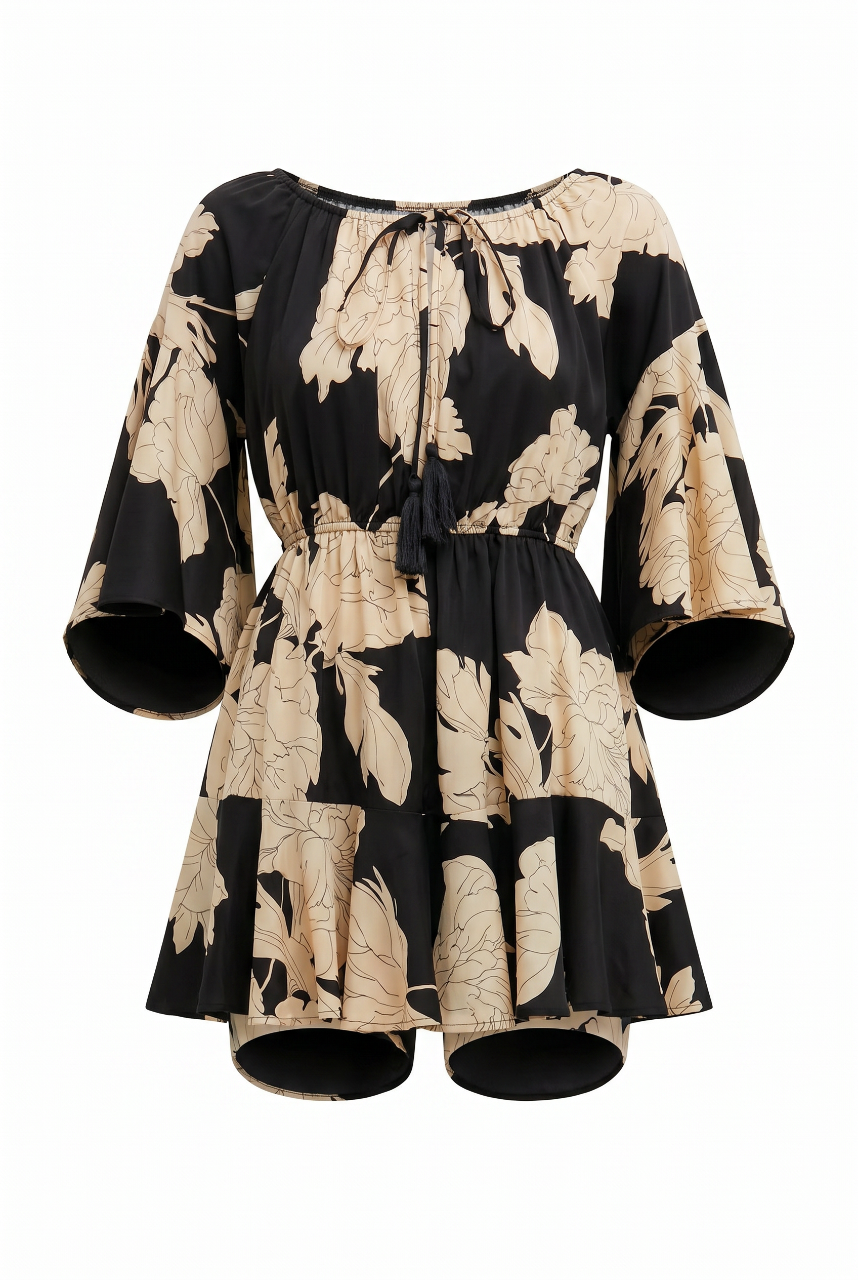 Floral Bell Sleeve Romper