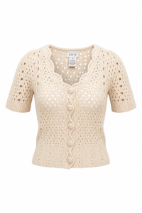 Crochet Button Down Short Sleeve