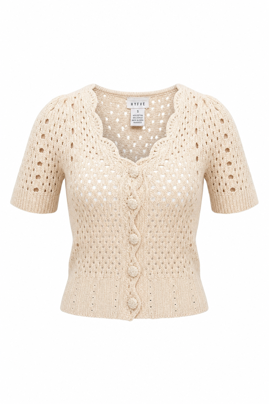 Crochet Button Down Short Sleeve