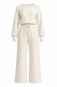 Off the Shoulder Jumpsuit Ecru