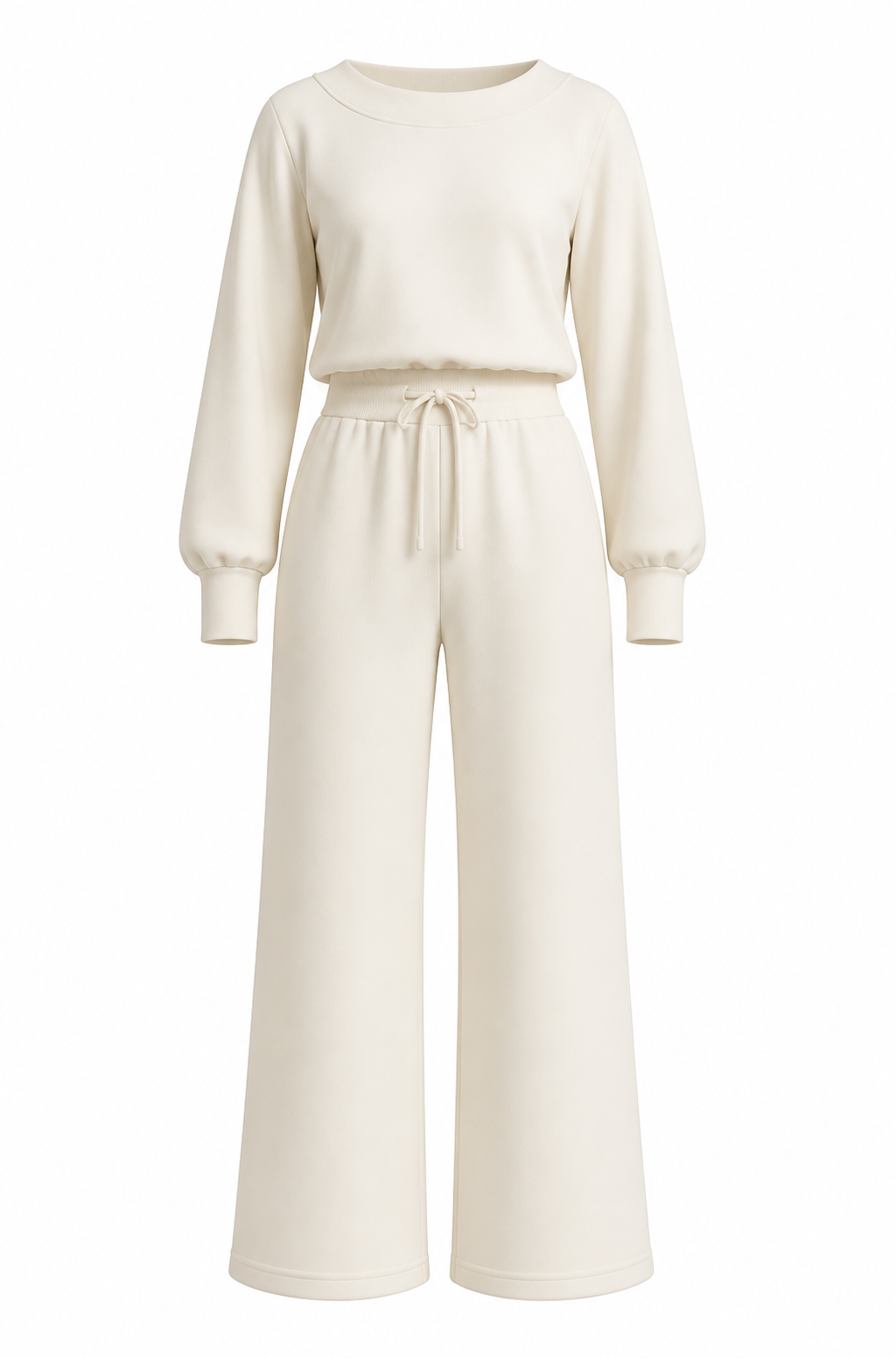 Off the Shoulder Jumpsuit Ecru