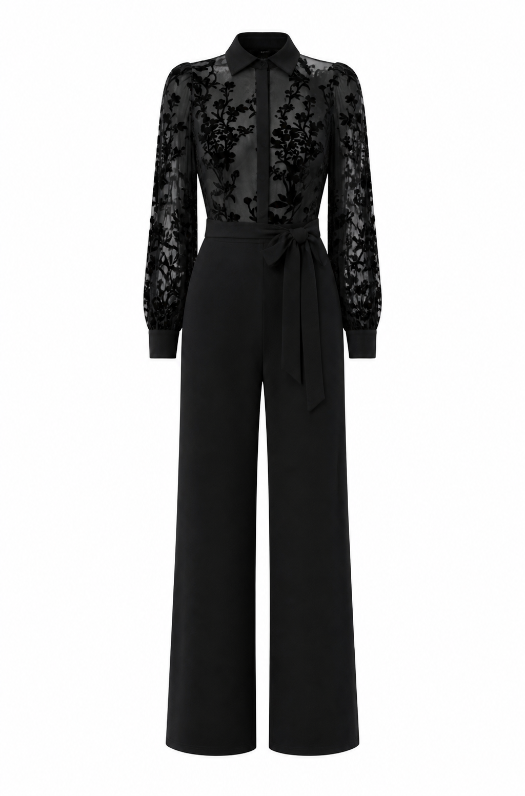 Velvet Long Sleeve Jumpsuit