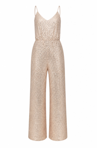 Cream Sequin Jumpsuit
