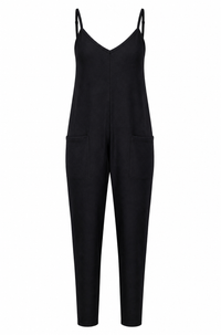 Black Drop Crotch Jumpsuit