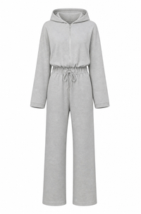 Grey Long Sleeve Jumpsuit