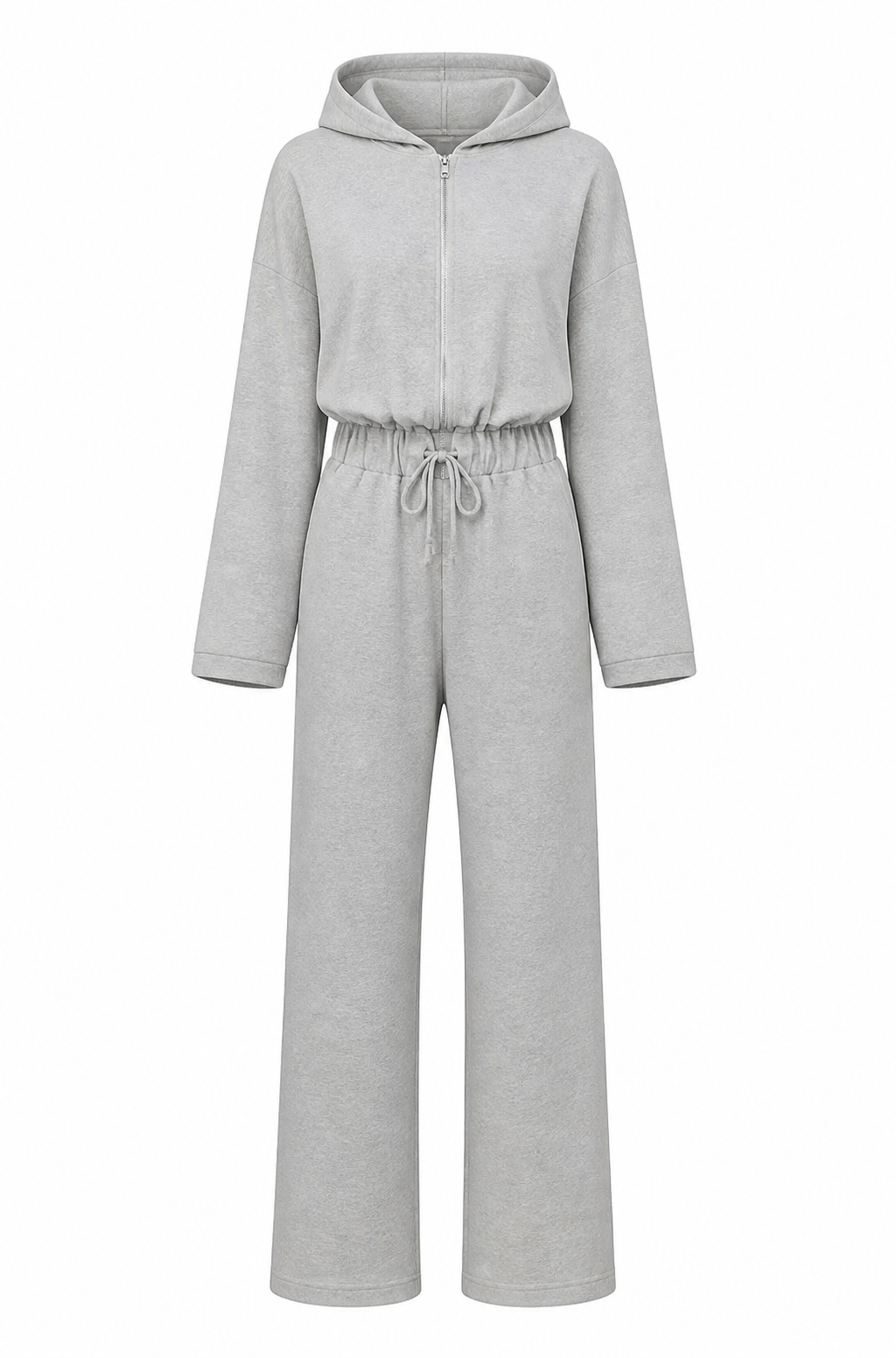 Grey Long Sleeve Jumpsuit