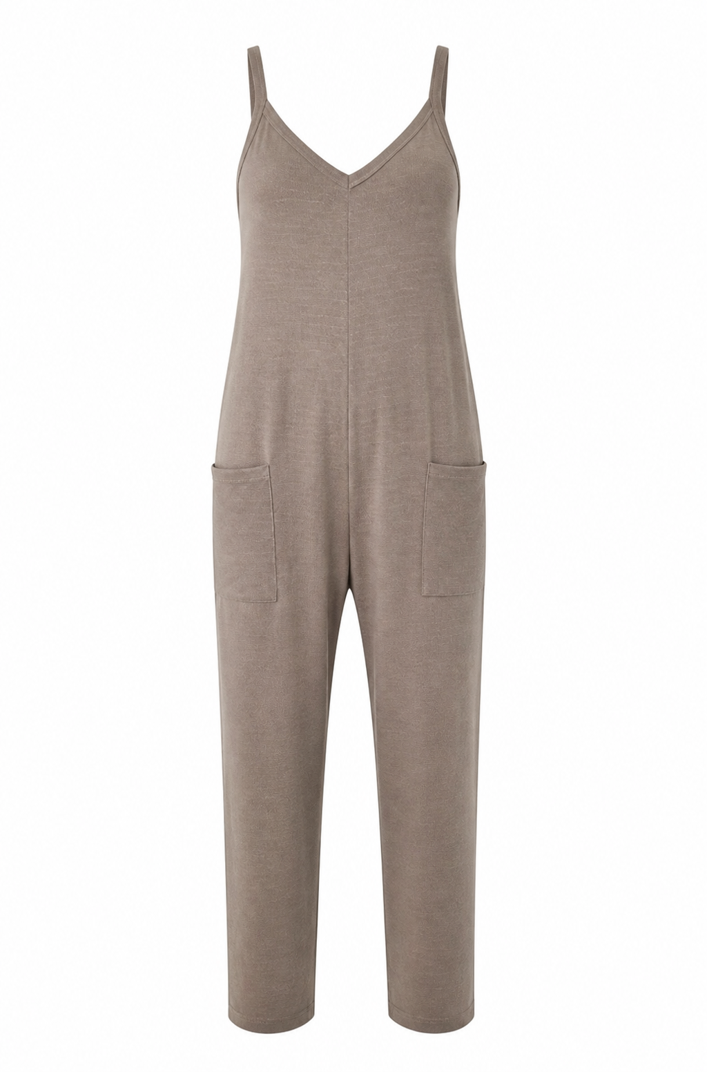 Taupe Drop Crotch Jumpsuit