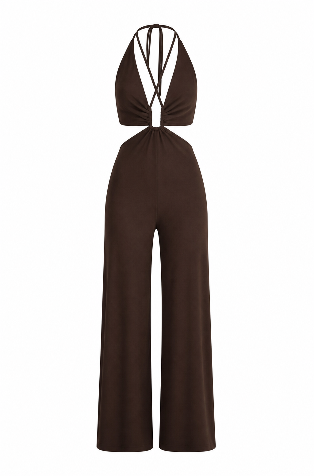 Dark Chocolate Cutout Jumpsuit