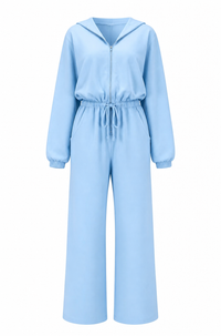 Blue Long Sleeve Jumpsuit
