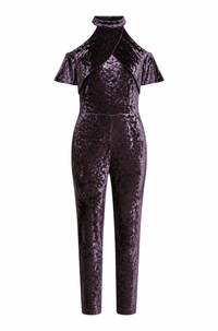 velour cutout jumpsuit