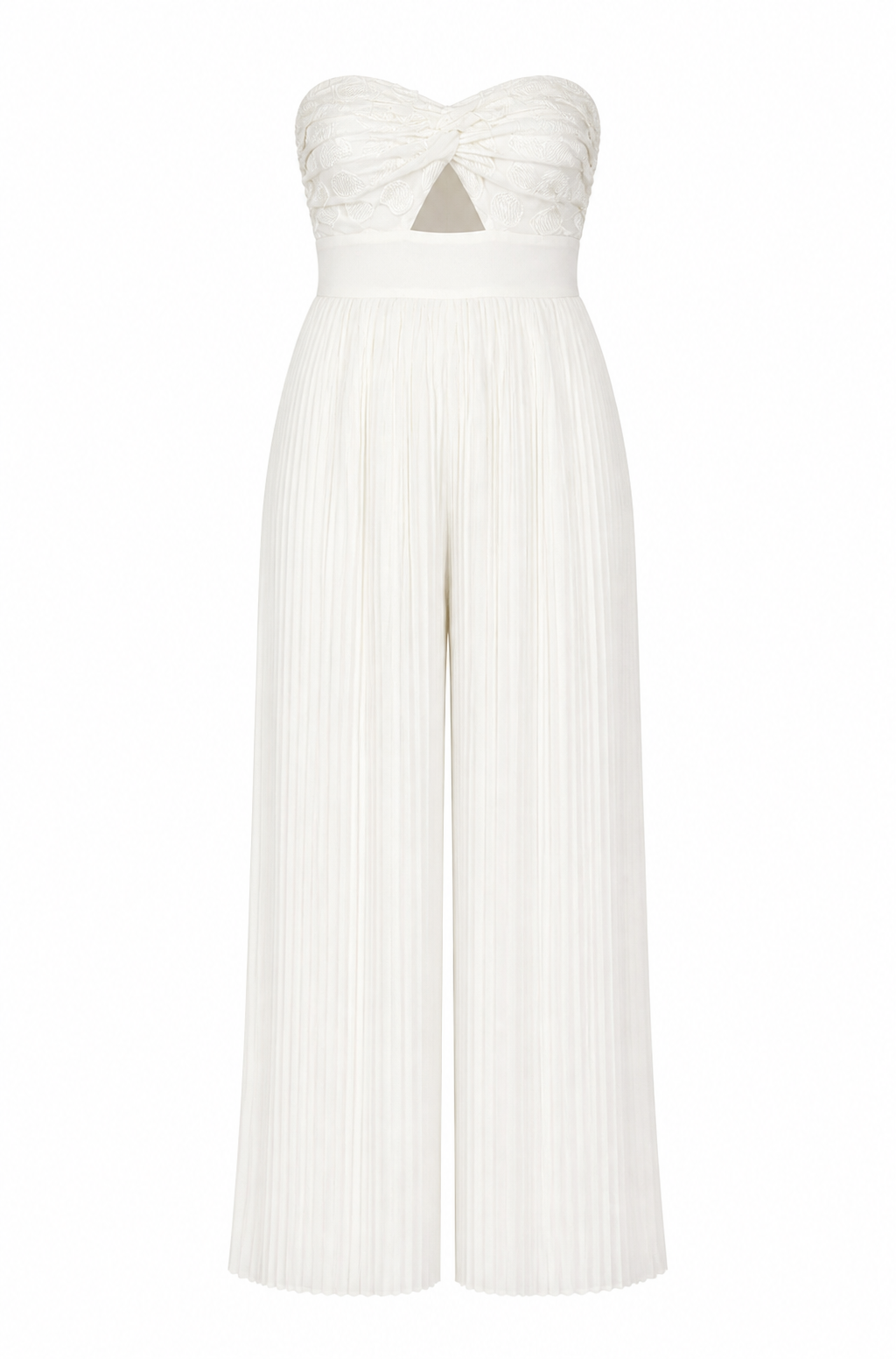 White Strapless Jumpsuit