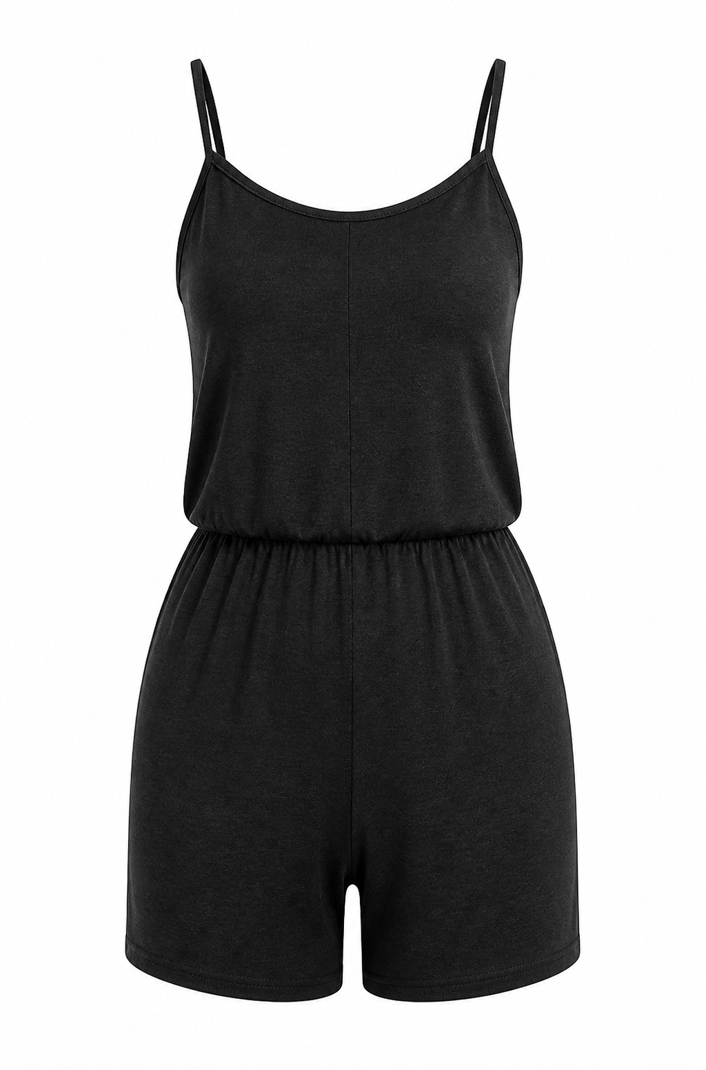 Black Romper with Pockets