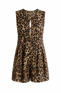 Sleeveless Leopard Romper