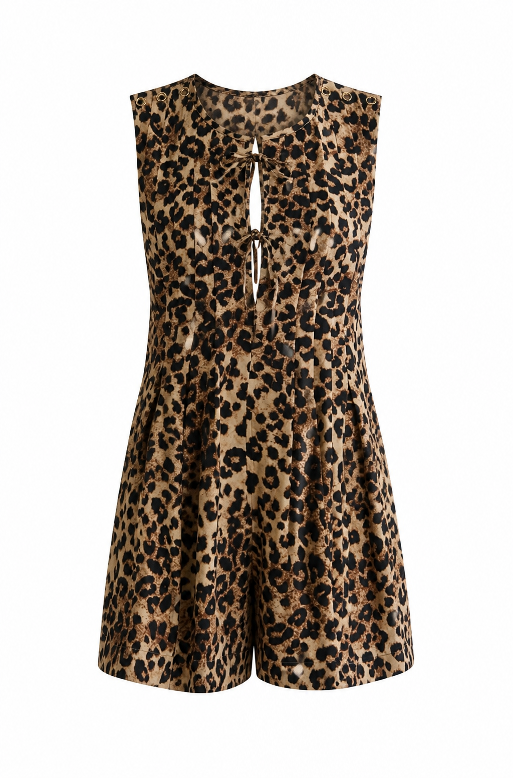 Sleeveless Leopard Romper
