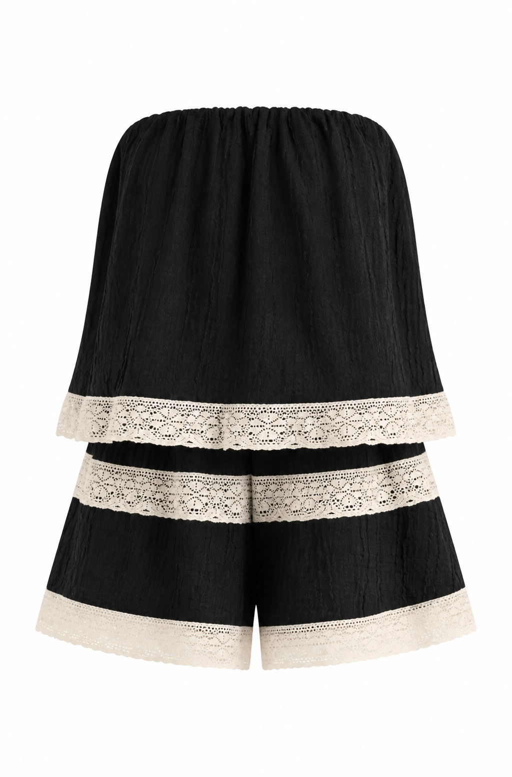 Lace Trim Romper
