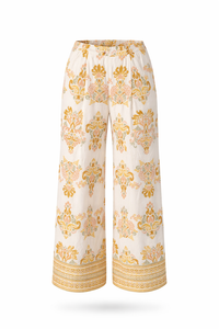 Floral Print Palazzo Pants Yellow