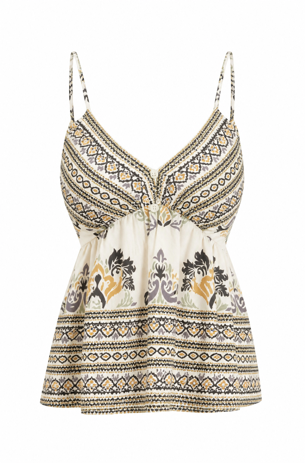Floral Print V-Neck Camisole Black
