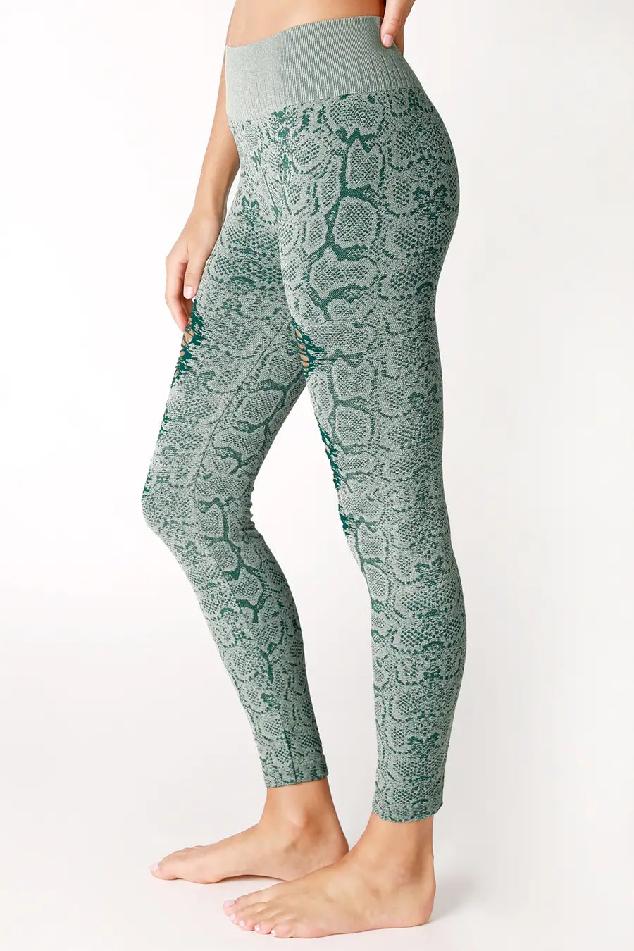 Blue 2025 snakeskin leggings