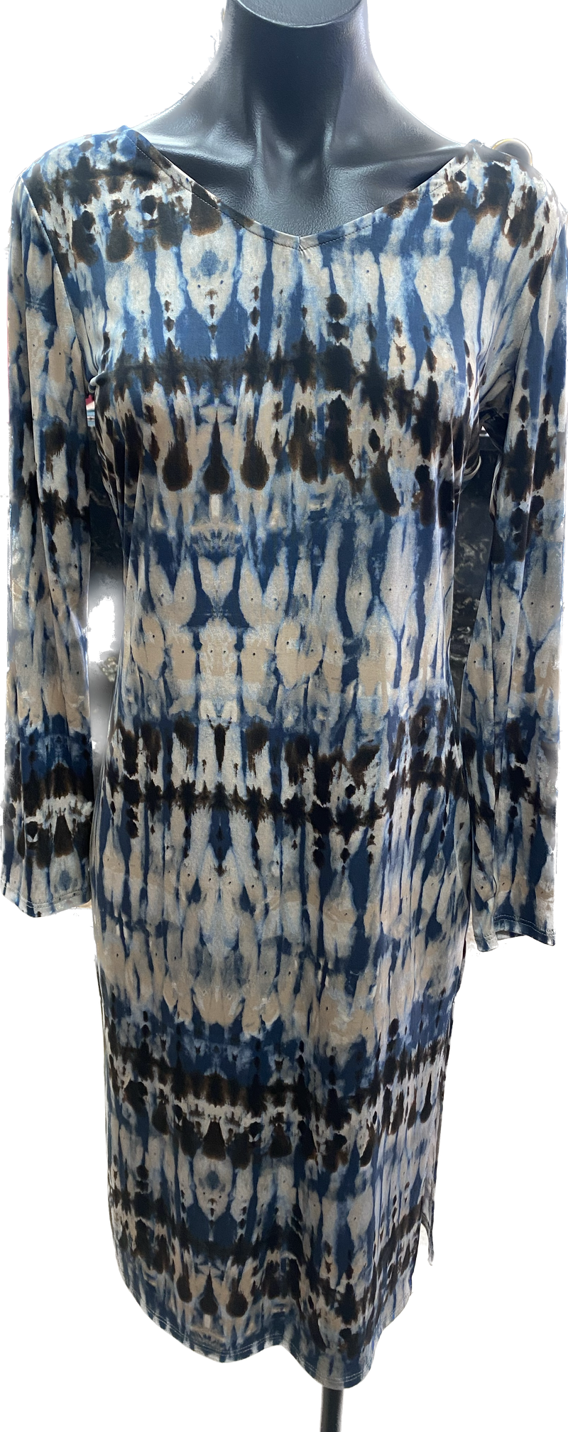 Blue Bodycon vneck tie dye dress All There Boutique Blue Bodycon vneck tie dye dress All There Boutique