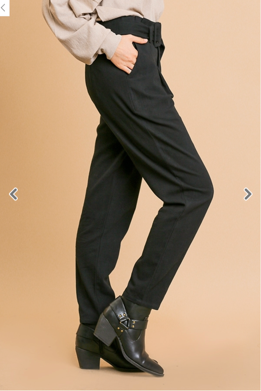 Tie Belt Paperbag Waist Straight Leg Pants – Carmen's Style Shoppe