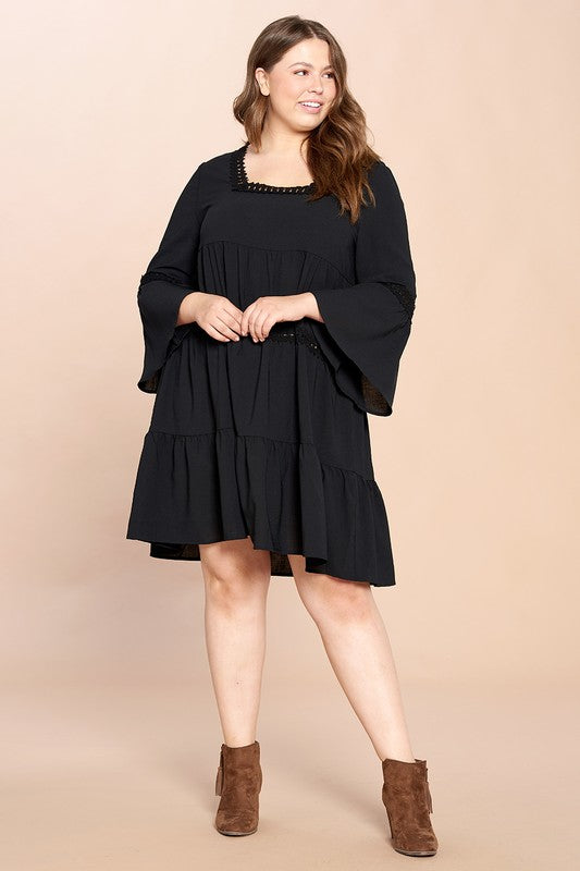 long sleeve baby doll dress for women Pink Heart Print Cotton Babydoll Dress, Long Sleeve Mini
