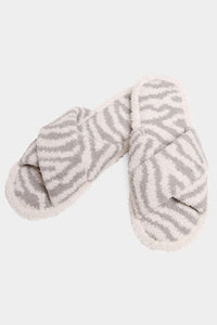 Super soft zebra slippers