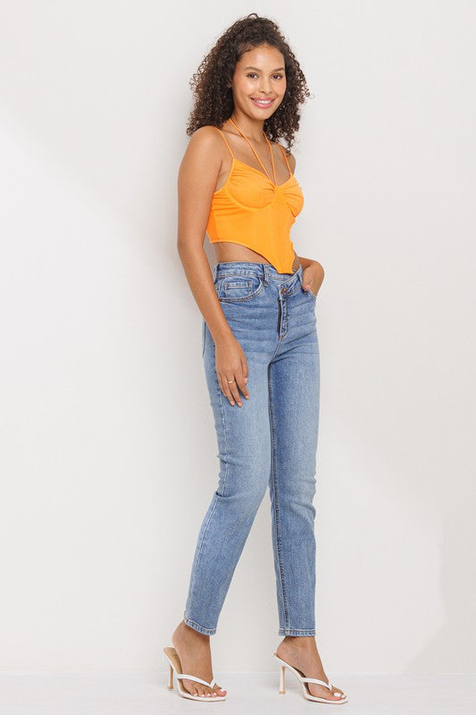 Criss Cross Skinny Jean