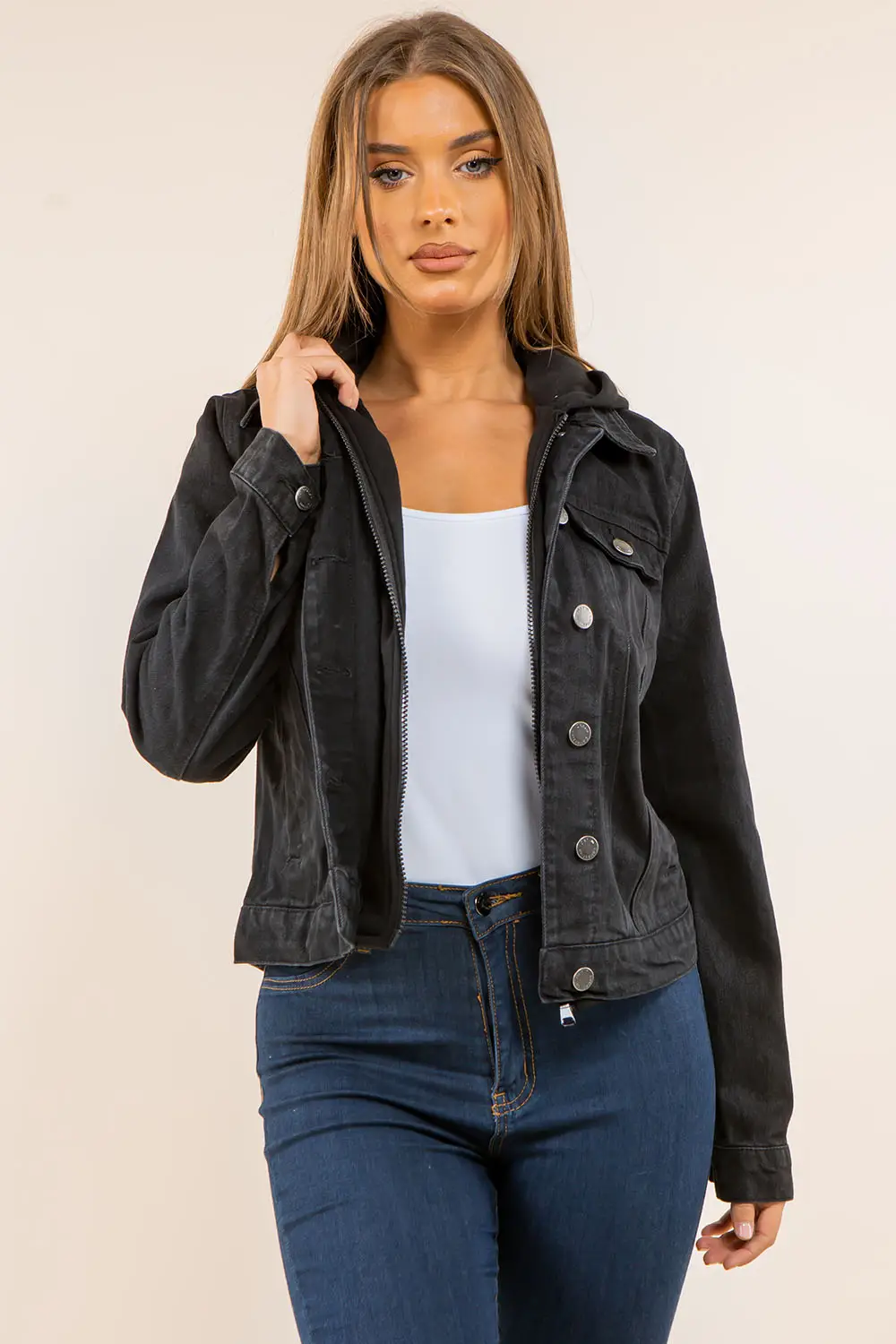 Levi's cropped denim trucker jacket in washed black | ASOS