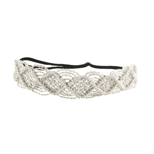 Silver braided headband