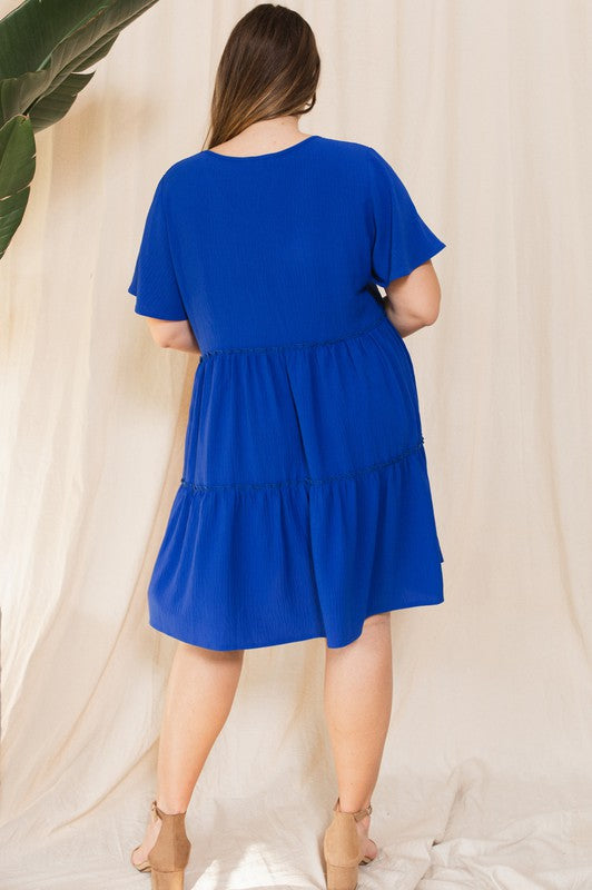 royal blue babydoll swing dress – All There Boutique