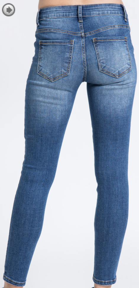 Studded pocket jeans