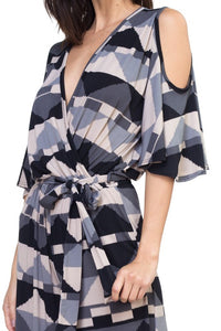 Abstract geometric jumpsuit