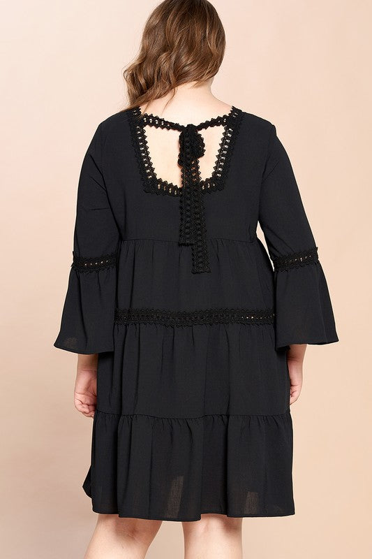 black lace long sleeve baby doll dress All There Boutique black lace long sleeve baby doll dress All There Boutique