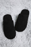 Super soft black slippers