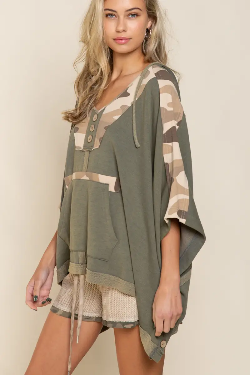 camouflage poncho
