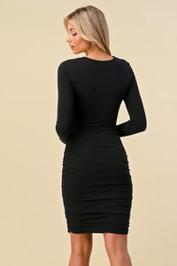 black twist dress